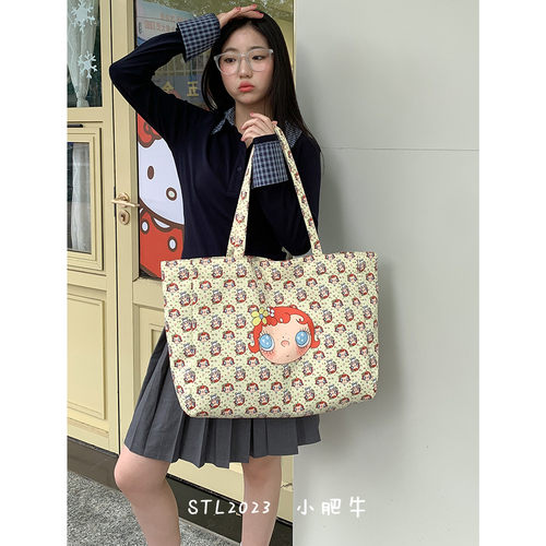 网红女生韩国卡通托特包包女