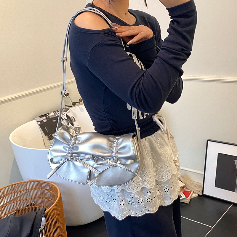 超火蝴蝶结包包女2025新款高级感韩国小众百搭手提单肩通勤斜挎包,箱包皮具/热销女包/男包,通用款女包,淘宝优惠券,粉丝福利购,淘宝优惠卷