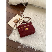 韩国小香风菱格链条盒子包包女2025新款 复古小众高级感单肩斜挎包