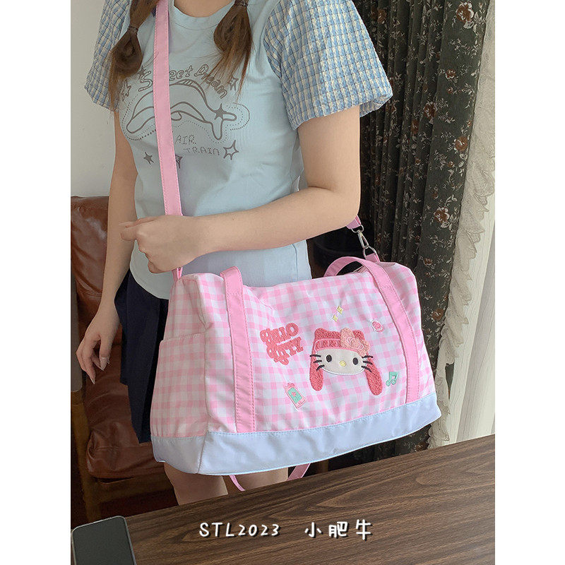 学院风甜美少女大容量包包女网红单肩斜挎手提包休闲出行旅行包