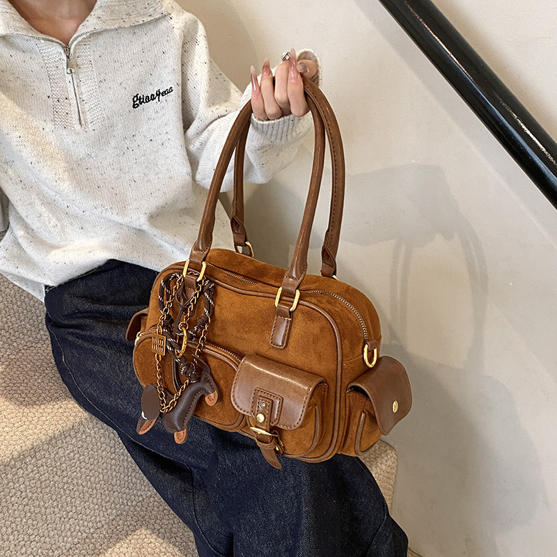 复古小众手提桑巴酒廊枕头包包女波士顿包大容量通勤单肩包斜挎包,箱包皮具/热销女包/男包,通用款女包,淘宝优惠券,粉丝福利购,淘宝优惠卷