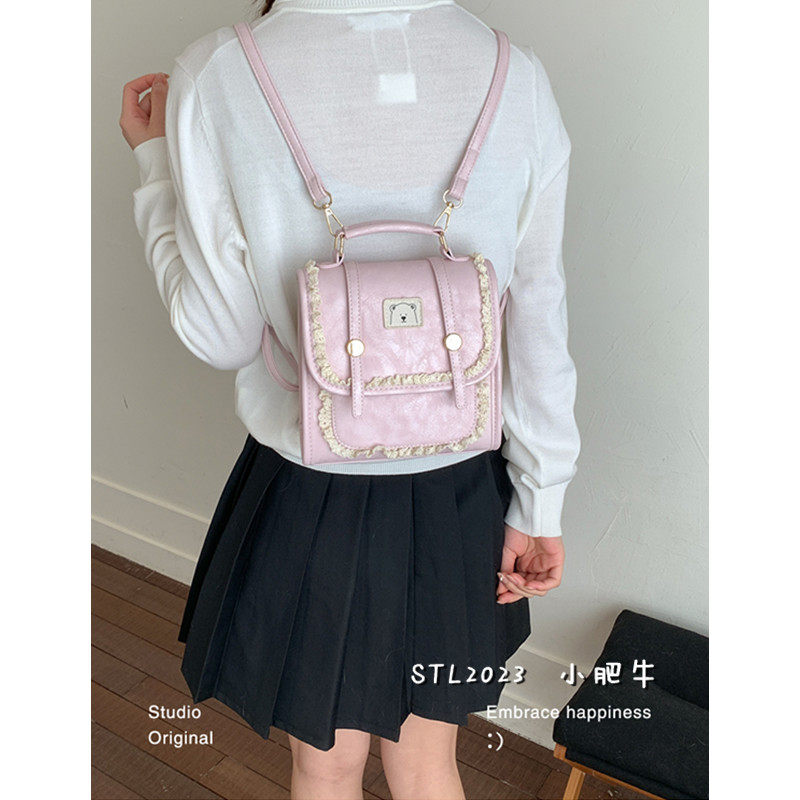 超火网红学院风小型双肩包包女2026新款潮百搭洋气时尚少女背包