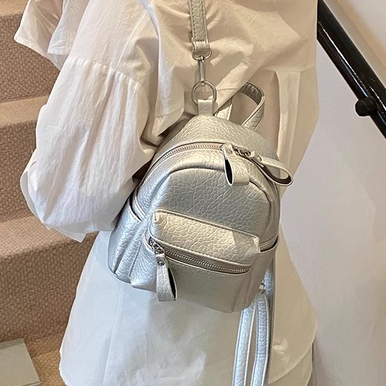 洋气小型背包单肩手提水桶包