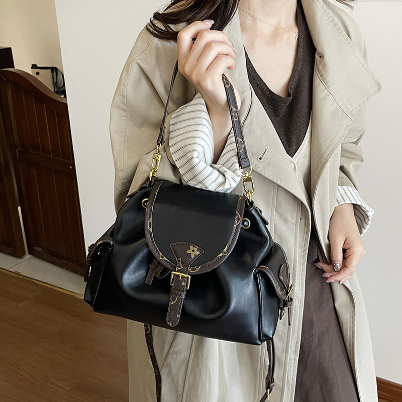 复古小众水桶包包女式2025新款百搭单肩斜挎包小众菜篮子手提女包,箱包皮具/热销女包/男包,通用款女包,淘宝优惠券,粉丝福利购,淘宝优惠卷