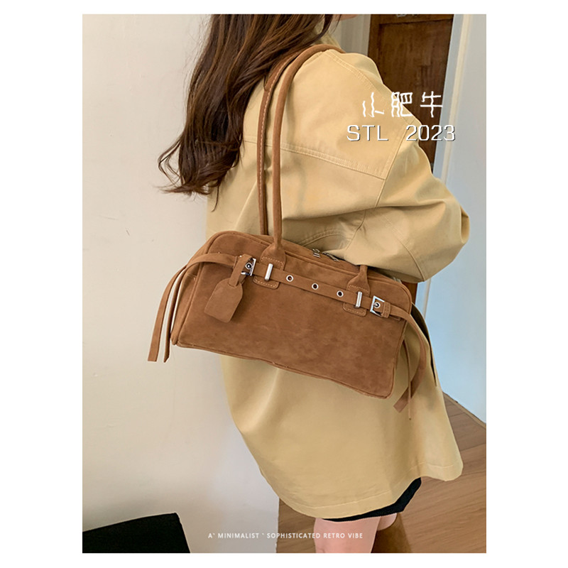 潮大容量单肩手提腋下包