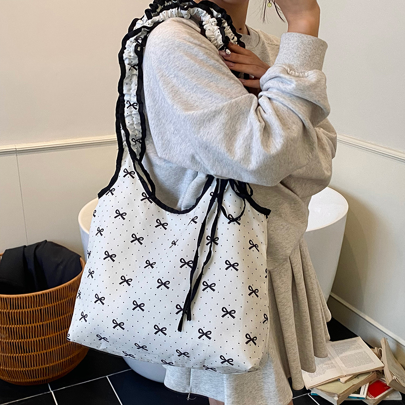 可爱甜美少女蝴蝶结帆布包