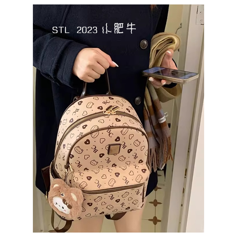 百搭ins卡通猫咪印花双肩包包女学院风休闲百搭大容量通勤背包潮,箱包皮具/热销女包/男包,通用款女包,淘宝优惠券,粉丝福利购,淘宝优惠卷