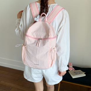 多巴双肩包包女旅游轻便登山包通勤背包学生上课书包 高颜值女韩版