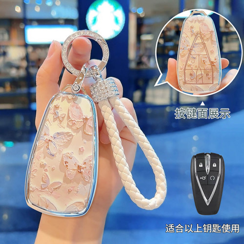 适用新款长安CS75PLUS四键钥匙套