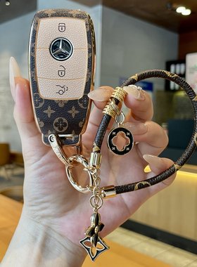 奔驰汽车钥匙套A级B级C级E级G级S级GLA/GLB/GLC/GLE/AMG保护扣EQA