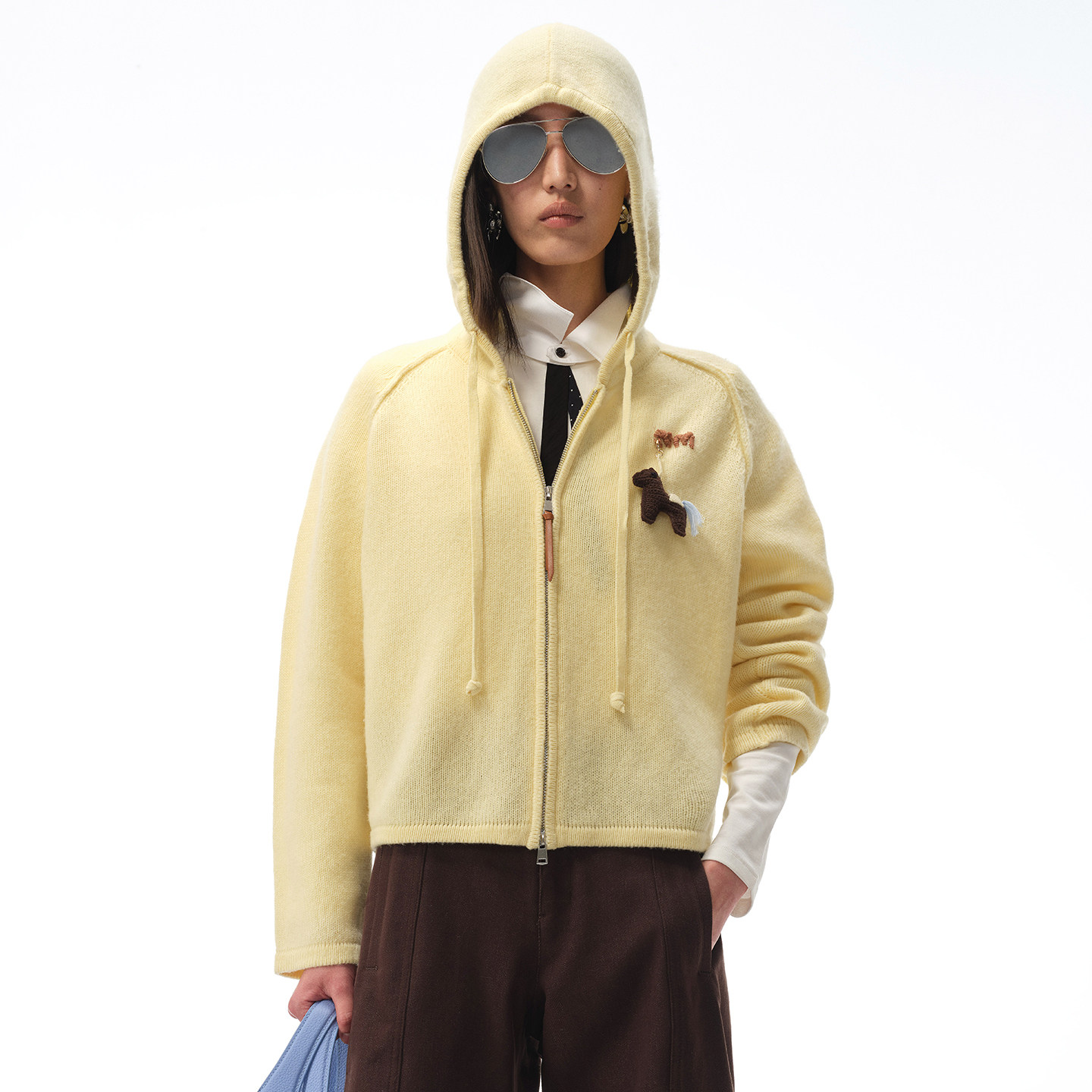 NMORE设计师品牌 26春季新款 【马年限定】连帽羊毛针织开衫毛衣,女装/女士精品,毛针织衫,淘宝优惠券,粉丝福利购,淘宝优惠卷