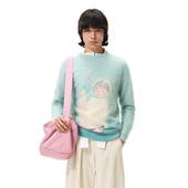 N·MORE设计师品牌 软糯蓝色毛衣慵懒针织羊绒衫