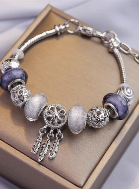 时尚手镯蓝色星河捕梦网手链