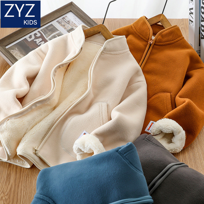 男童冬季加绒外套一体绒中大童儿童洋气加厚保暖秋冬棒球服抓绒衣,童装/婴儿装/亲子装,普通外套,淘宝优惠券,粉丝福利购,淘宝优惠卷