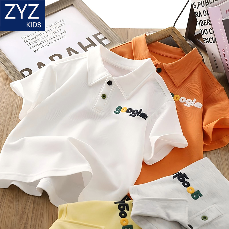 男童夏季短袖T恤薄款翻领POLO衫