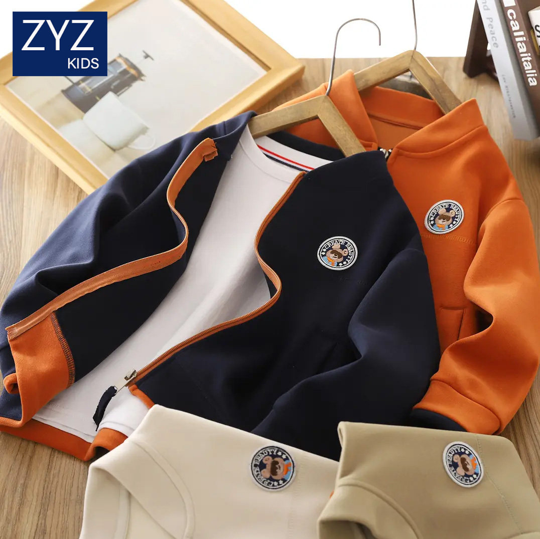 男童秋装棒球服外套青少年夹克图片