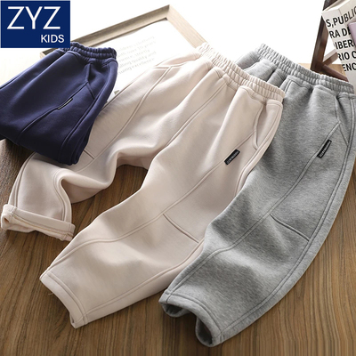 男童冬季加绒裤子洋气运动百搭潮