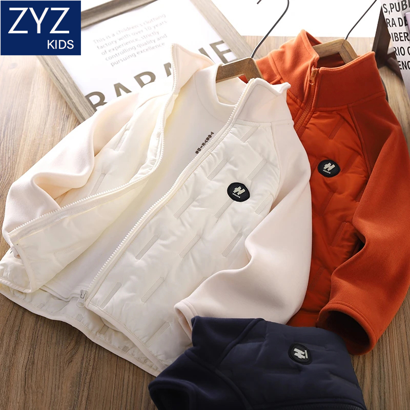 男童冬款加厚外套夹棉中大童儿童洋气酷帅运动童装保暖棉服上衣潮