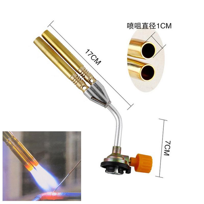 双管喷火枪3p5p空调铜管铝管焊接瓦斯枪户外烧烤点炭焊枪卡式喷枪