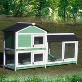 特大号兔笼子防喷尿豪华双层抽屉式 包邮 兔窝宠物笼猫屋鸽子笼别墅