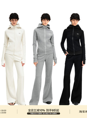 PUKI 「赵露思同款」醋酸分割结构显瘦休闲运动套装