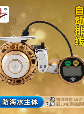 蚁王新款霹雳金刚筏轮自动排线数显泄力重铅磁力缓降全金属筏竿轮