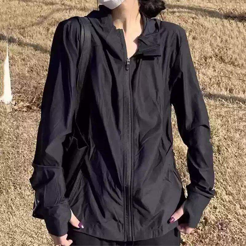 黄色防晒服女2026新款夏季宽松触面料防晒衣上衣薄款外套白色冰丝