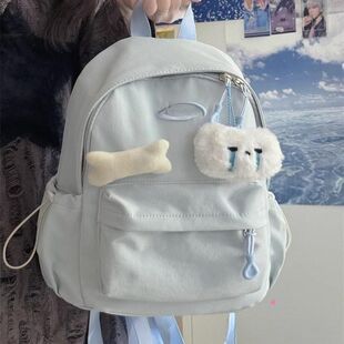 纯色百搭小书包女韩版少女学生迷你双肩包高颜值简约休闲mini背包