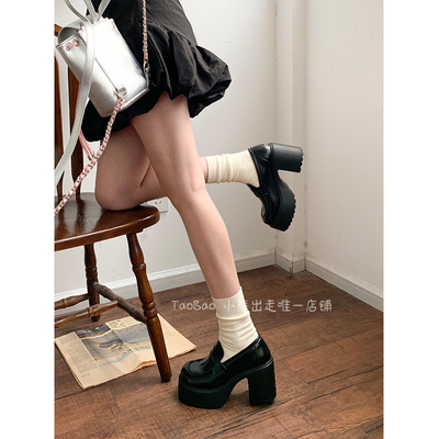 小熊出走厚底高跟玛丽珍鞋小个子