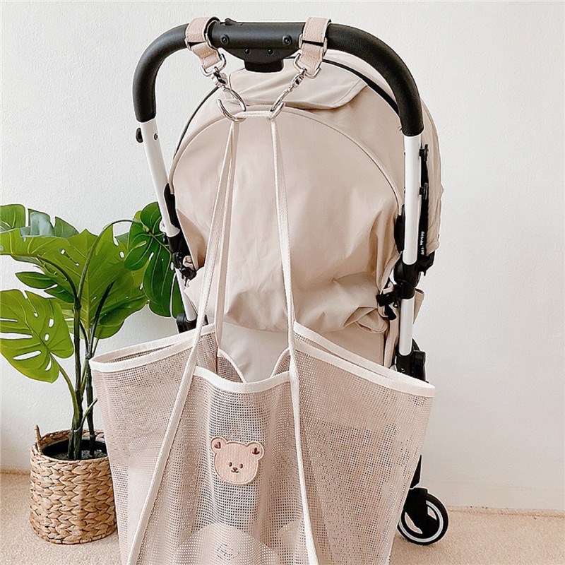 ins韩国沙滩包网纱单肩挎包大容量旅行百搭游泳包健身泳衣收纳袋