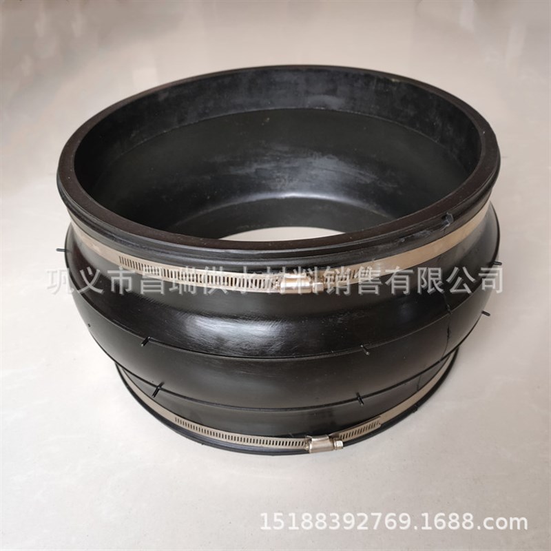 卡箍式橡胶接头 不锈钢卡箍橡胶柔性接头 PVC管橡胶软连接DN65/76