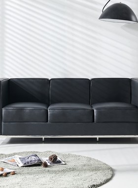 柯布西耶LC2办公室接待会客轻奢商务真皮简约现代休闲小户型沙发