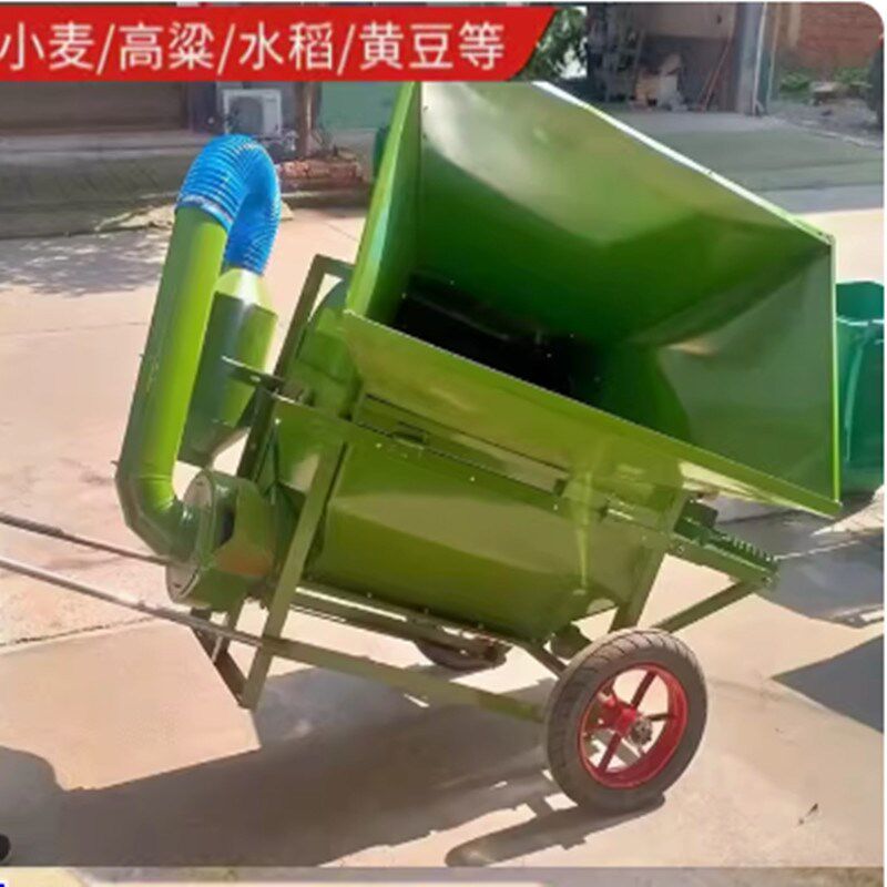 双滚筒油菜籽脱粒机全喂入大口径多功能小麦水稻黄豆高粱芝麻花椒