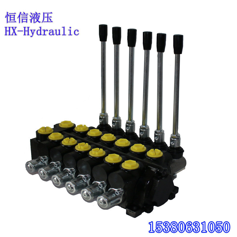 厂家直销手动多路阀双向钻井机液压换向阀十字手柄控制阀