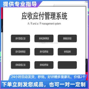 原创设计应收应付款管理系统EXCEL表格WPS系统定制