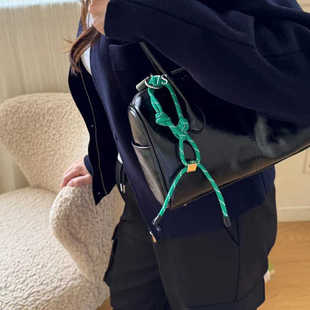 韩国学院风打结钥匙扣 手链 脚链 包包挂件 2024新款miu平替