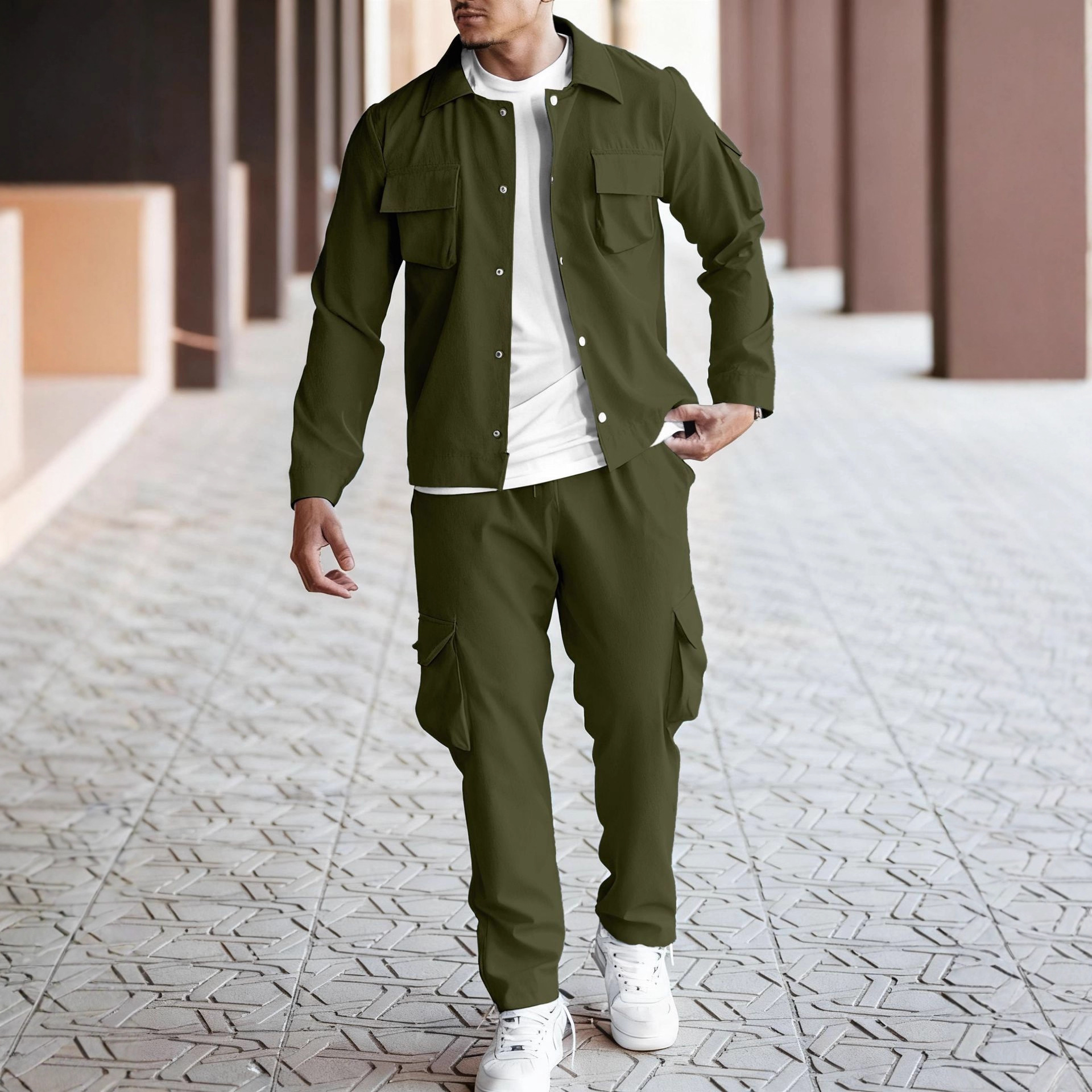 美式潮流工装机车服套装