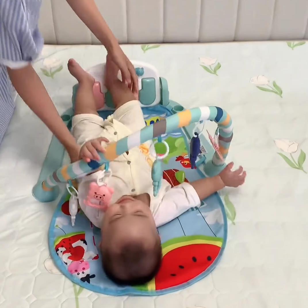 婴儿玩具0-1岁脚踏琴健身架新生儿3-6-12个月婴幼儿宝宝脚蹬玩具