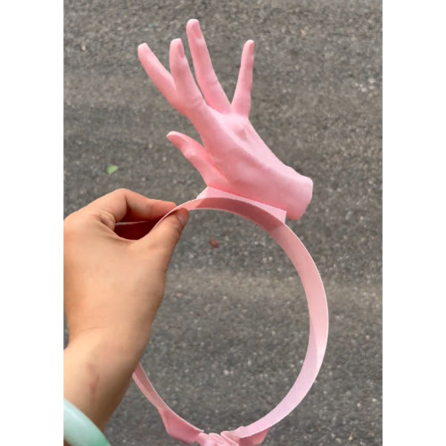 火爆猪蹄遮阳帽巴掌遮阳帽搞怪手掌发箍防紫外线3d打印爆款现货
