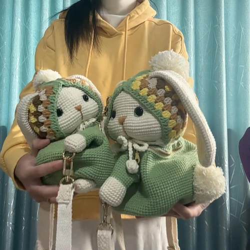 小兔兔包毛线钩织diy材料包