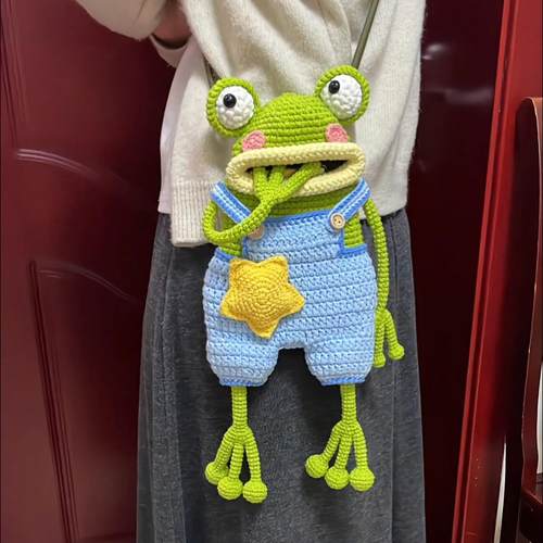 抖音同款大嘴青蛙手机包