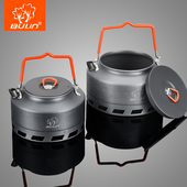 步林户外烧水壶便携野营用品野外露营聚能环茶壶燃气套装 泡茶炉具