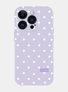 波点紫色适用iPhone17promax苹果16小米15opporeno14新款mate70华为p80荣耀400菲林手机壳13vivos30简约清新