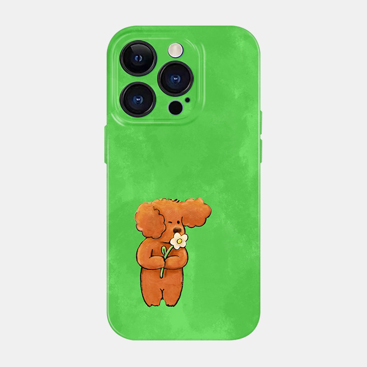 适用iPhone16promax苹果15opporeno14新款mate70华为p80荣耀400菲林手机壳13小米12vivos30x200~可爱嗅花小狗