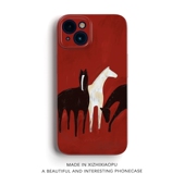 马到成功 新年艺术红色适用iPhone17promax手机壳小米15菲林华为P80mate60感荣耀200苹果14小众ivo全包nova13