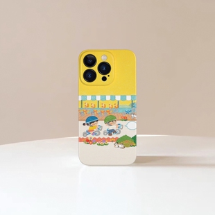 15plus适用华为p6070硬 苹果15promax小众趣味全包防摔软套小米13菲林12女款 骑单车 卡通可爱手机壳iPhone14