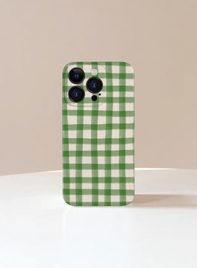 绿色条纹~适合夏天的手机壳清新iPhone16苹果14promax菲林mate60软壳nova13小米15华为p70适用iq红米K荣耀200