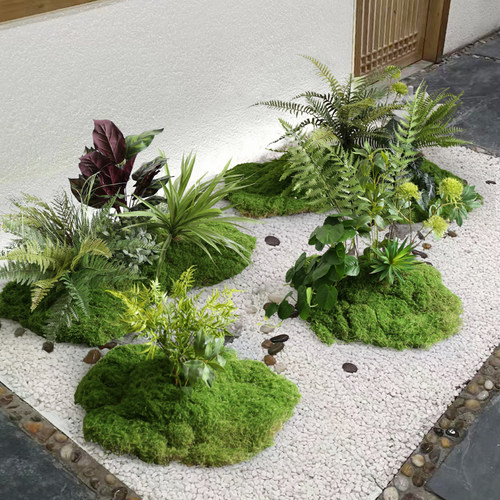 彷真苔藓微景观室内客厅假植物绿植造景组合橱窗彷生青苔装饰布景