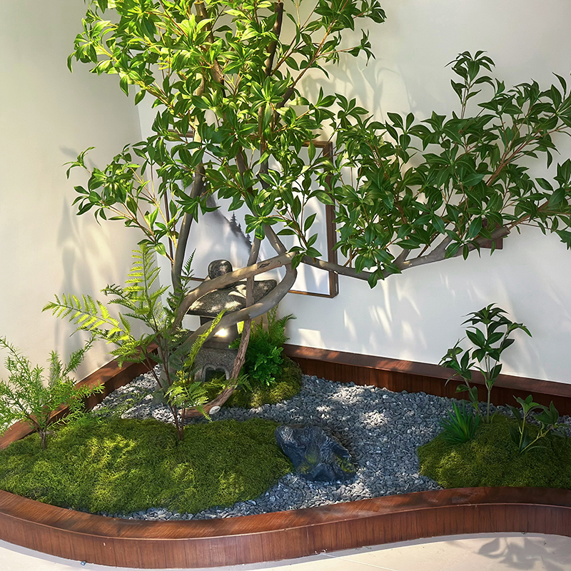 仿真苔藓绿植造景装饰室内楼梯下微景观高端轻奢仿生植物插花盆景