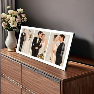 照片定制摆台结婚照相框婚纱照摆台水晶相框摆台高级感婚纱相框